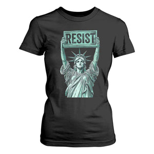 Statue of Liberty Resist T Shirt For Women Retro TS02 Black Print Your Wear