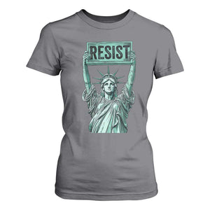 Statue of Liberty Resist T Shirt For Women Retro TS02 Charcoal Print Your Wear