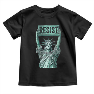 Statue of Liberty Resist Toddler T Shirt Retro TS02 Black Print Your Wear