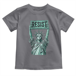 Statue of Liberty Resist Toddler T Shirt Retro TS02 Charcoal Print Your Wear