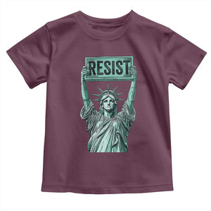 Statue of Liberty Resist Toddler T Shirt Retro TS02 Maroon Print Your Wear