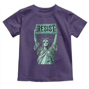 Statue of Liberty Resist Toddler T Shirt Retro TS02 Purple Print Your Wear