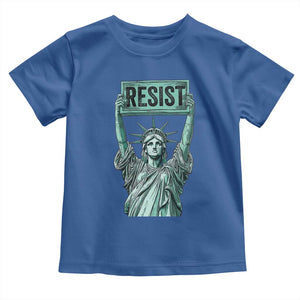 Statue of Liberty Resist Toddler T Shirt Retro TS02 Royal Blue Print Your Wear