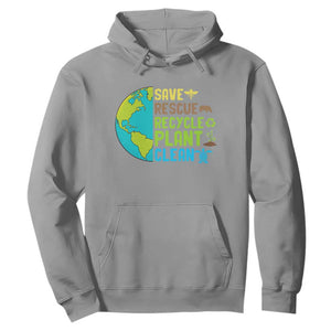 Earth Day Hoodie Save Bees Rescue Animals Recycle Plant Tree Planet Earth Day TS02 Sport Gray Printyourwear
