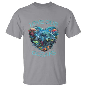 Earth Day T Shirt Love Our Oceans World Ocean Day Earth Day Crisis Environment TS02 Sport Gray Printyourwear
