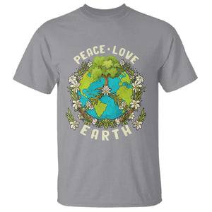 Earth Day T Shirt Peace Love Earth Happy Earth Day Plant More Trees Go Planet TS02 Sport Gray Printyourwear