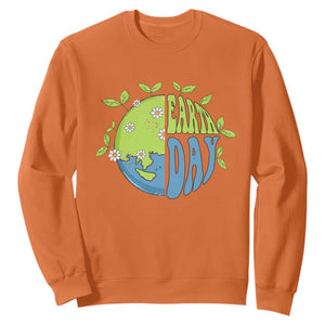 Earth Day Sweatshirt Earth Day Raise Environmental Crisis Awareness Go Planet TS02 Orange Printyourwear