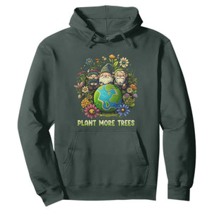 Earth Day Hoodie Plant More Trees Go Green Go Planet Happy Earth Day Gnomes TS02 Dark Forest Green Printyourwear