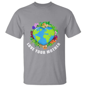 Earth Day T Shirt Love Your Mother Go Planet Go Green Earth Heart TS02 Sport Gray Printyourwear