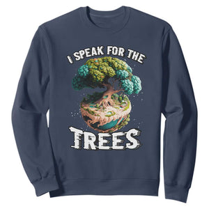 Earth Day Sweatshirt Speak For The Tree Love Your Mother Go Green TS02 Navy Printyourwear