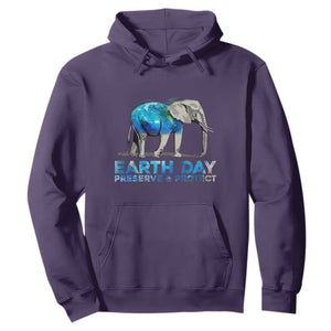 Earth Day Hoodie Animals Wildlife Elephant Conservation TS02 Purple Printyourwear