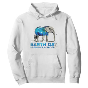 Earth Day Hoodie Animals Wildlife Elephant Conservation TS02 White Printyourwear
