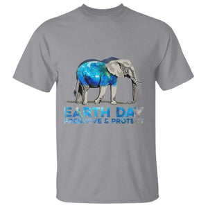 Earth Day T Shirt Animals Wildlife Elephant Conservation TS02 Sport Gray Printyourwear