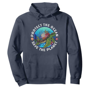 Ocean Day Hoodie Protect The Ocean Save The Planet Earth Day TS02 Navy Printyourwear