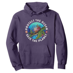 Ocean Day Hoodie Protect The Ocean Save The Planet Earth Day TS02 Purple Printyourwear