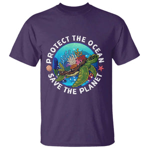 Ocean Day T Shirt Protect The Ocean Save The Planet Earth Day TS02 Purple Printyourwear