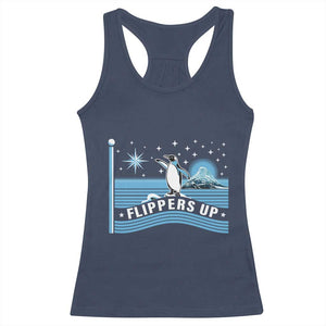 Funny Penguin Resist Racerback Tank Top Heard Island Flippers Up I Stand With Penguins TS02 Navy Print Your Wear