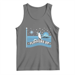 Funny Penguin Resist Tank Top Heard Island Flippers Up I Stand With Penguins TS02 Black Heather Print Your Wear