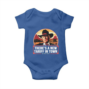 Trump Tariffs Cowboy Baby Onesie Theres A New Tariff In Town Western TS02 Royal Blue Print Your Wear