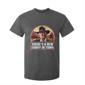Trump Tariffs Cowboy T Shirt For Kid Theres A New Tariff In Town Western TS02 Dark Heather Print Your Wear