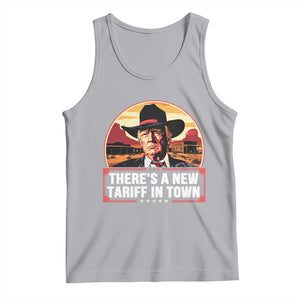 Trump Tariffs Cowboy Tank Top Theres A New Tariff In Town Western TS02 Athletic Heather Print Your Wear