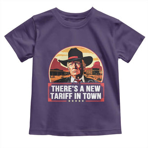 Trump Tariffs Cowboy Toddler T Shirt Theres A New Tariff In Town Western TS02 Purple Print Your Wear
