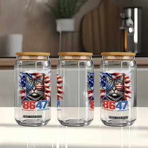 Cool 8647 Patriotic Cat Glass Can American Flag Sunglasses Tabby Cat Political Satire TS02 Print Your Wear