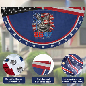 Cool 8647 Cat Patriotic Fan Flag American Flag Sunglasses Tabby Cat Political Satire