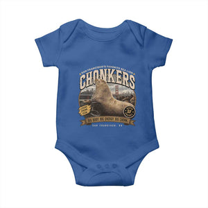 Viral Chonkers San Francisco Sea Lion Baby Onesie Retro Pier 39 Fisherman's Wharf Souvenir