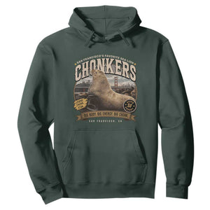 Viral Chonkers San Francisco Sea Lion Hoodie Retro Pier 39 Fisherman's Wharf Souvenir TS02 Dark Forest Green Print Your Wear