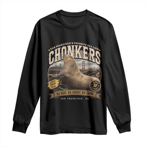 Viral Chonkers San Francisco Sea Lion Long Sleeve Shirt Retro Pier 39 Fisherman's Wharf Souvenir TS02 Black Print Your Wear