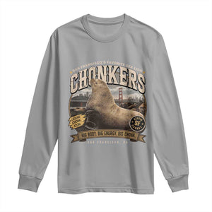 Viral Chonkers San Francisco Sea Lion Long Sleeve Shirt Retro Pier 39 Fisherman's Wharf Souvenir TS02 Sport Gray Print Your Wear