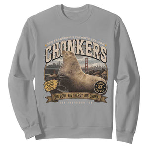 Viral Chonkers San Francisco Sea Lion Sweatshirt Retro Pier 39 Fisherman's Wharf Souvenir TS02 Sport Gray Print Your Wear