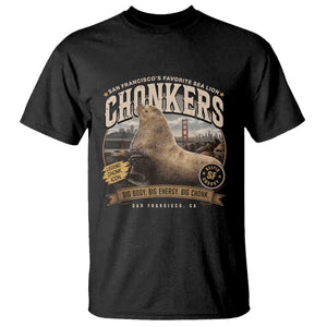 Viral Chonkers San Francisco Sea Lion T Shirt Retro Pier 39 Fisherman's Wharf Souvenir TS02 Black Print Your Wear