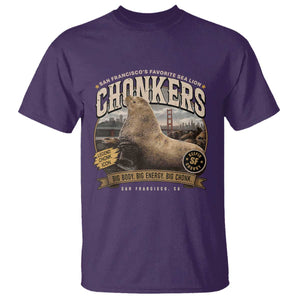 Viral Chonkers San Francisco Sea Lion T Shirt Retro Pier 39 Fisherman's Wharf Souvenir TS02 Purple Print Your Wear
