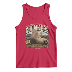 Viral Chonkers San Francisco Sea Lion Tank Top Retro Pier 39 Fisherman's Wharf Souvenir TS02 Red Print Your Wear