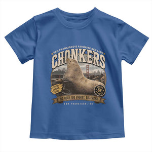 Viral Chonkers San Francisco Sea Lion Toddler T Shirt Retro Pier 39 Fisherman's Wharf Souvenir TS02 Royal Blue Print Your Wear