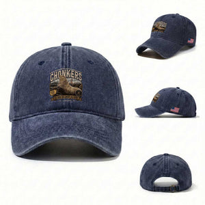 Viral Chonkers San Francisco Sea Lion Washed Cotton Baseball Cap Retro Pier 39 Fisherman's Wharf Souvenir TS02 Washed Cap Universal Fit Navy Print Your Wear