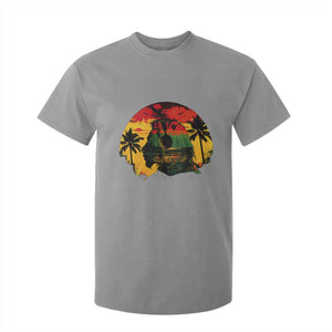 Retro Jamaican Lion Sunset T Shirt For Kid Rasta Colors Music and Island Vibes Graphic TS02 Sport Gray Print Your Wear
