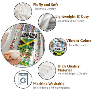 Proud Caribbean Jamaica Heritage Throw Blanket Jamaican Roots and Island Culture TS02 Print Your Wear