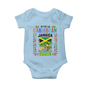 Proud Caribbean Jamaica Heritage Baby Onesie Jamaican Roots and Island Culture TS02 Light Blue Print Your Wear