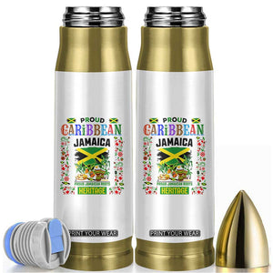 Proud Caribbean Jamaica Heritage Bullet Tumbler Jamaican Roots and Island Culture TS02 White Print Your Wear