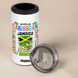 Proud Caribbean Jamaica Heritage 4 in 1 Can Cooler Tumbler Jamaican Roots and Island Culture TS02 Print Your Wear