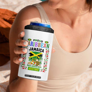 Proud Caribbean Jamaica Heritage 4 in 1 Can Cooler Tumbler Jamaican Roots and Island Culture TS02 Print Your Wear
