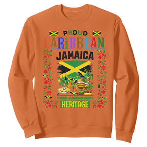 Proud Caribbean Jamaica Heritage Sweatshirt Jamaican Roots and Island Culture TS02 Orange Print Your Wear