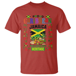 Proud Caribbean Jamaica Heritage T Shirt Jamaican Roots and Island Culture TS02 Red Print Your Wear