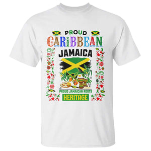Proud Caribbean Jamaica Heritage T Shirt Jamaican Roots and Island Culture TS02 White Print Your Wear