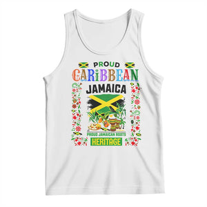 Proud Caribbean Jamaica Heritage Tank Top Jamaican Roots and Island Culture TS02 White Print Your Wear
