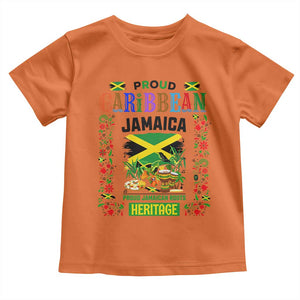 Proud Caribbean Jamaica Heritage Toddler T Shirt Jamaican Roots and Island Culture TS02 Orange Print Your Wear