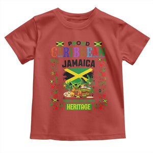 Proud Caribbean Jamaica Heritage Toddler T Shirt Jamaican Roots and Island Culture TS02 Red Print Your Wear